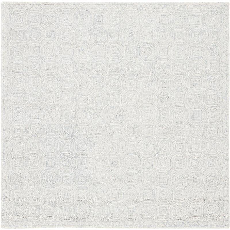 Micro-Loop MLP527 Hand Tufted Indoor Area Rug - Silver/Grey - 5'x5' - Safavieh