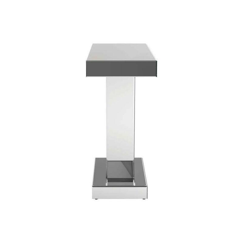 Coaster Crocus Modern Rectangular Glass Console Table Silver
