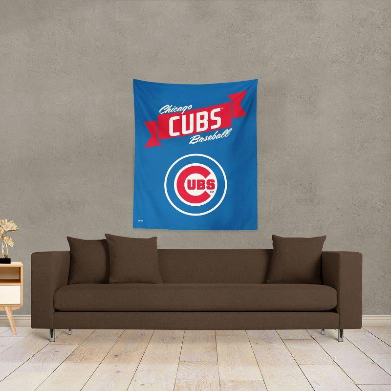 MLB Premium Chicago Cubs Wall Hanging Tapestry, 34 x 40 inches