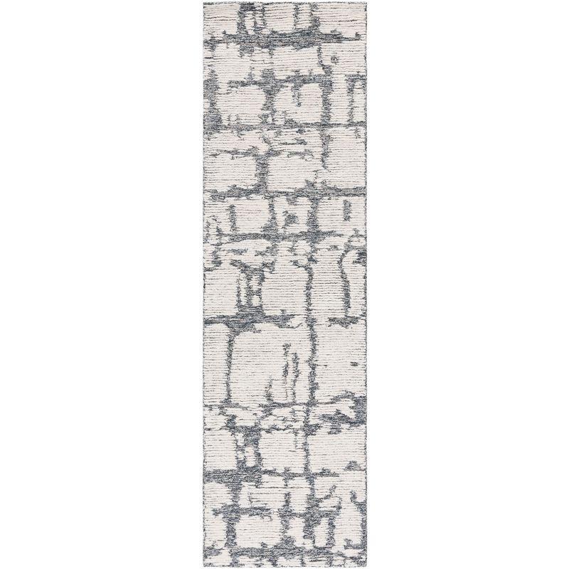 Martha Stewart Rugs Martha Stewart 4533 Hand Tufted Wool/Cotton Rug in Charcoal/Ivory
