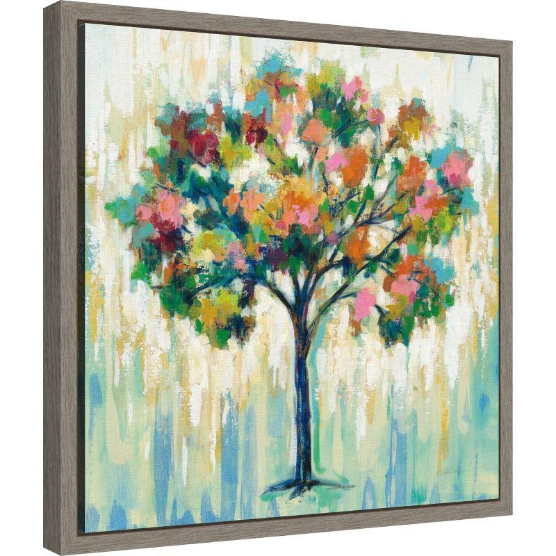 Amanti Art Blooming Tree by Silvia Vassileva Canvas Wall Art Print Framed 16 x 16-in.