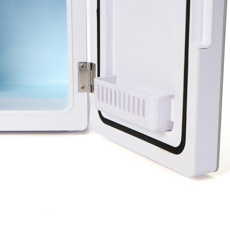 Uber Appliance Personal and Portable Mini Fridge with dry erase board and markers - White