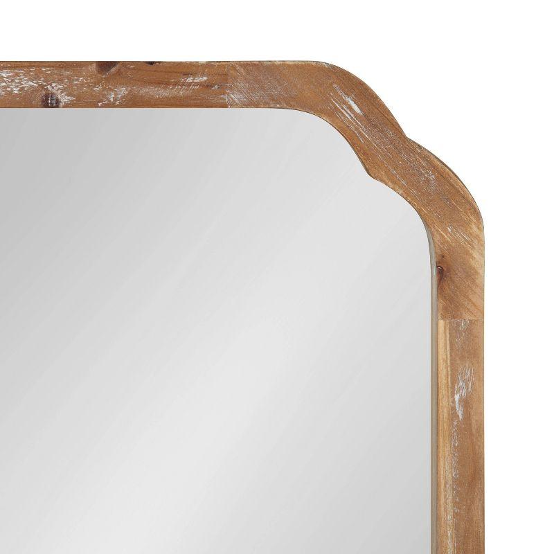 Marston Rustic Brown Solid Wood Rectangular Vanity Mirror