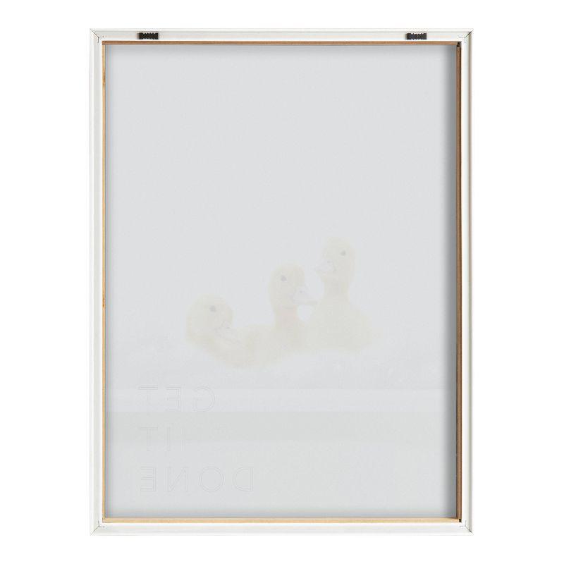 Natural Framed Baby Ducks Bubble Bath Wall Art