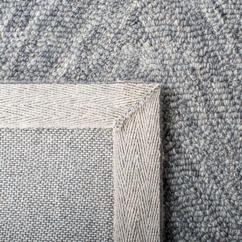 Classic Gray Square Hand-Tufted Wool Area Rug - 6' Elegance