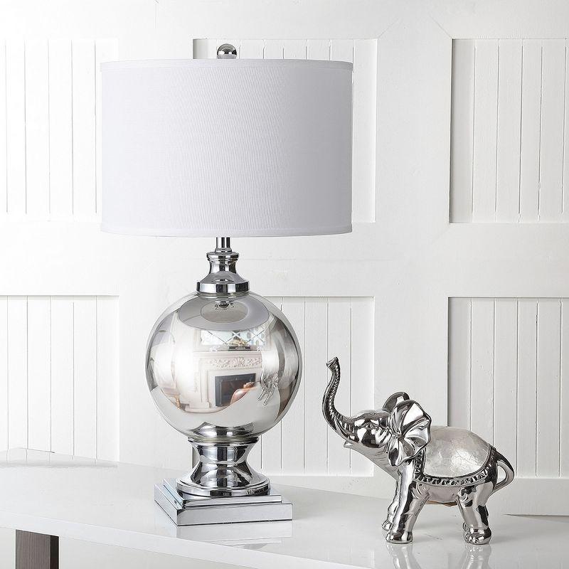 Icott Mercury Glass Lamp - Silver - Safavieh