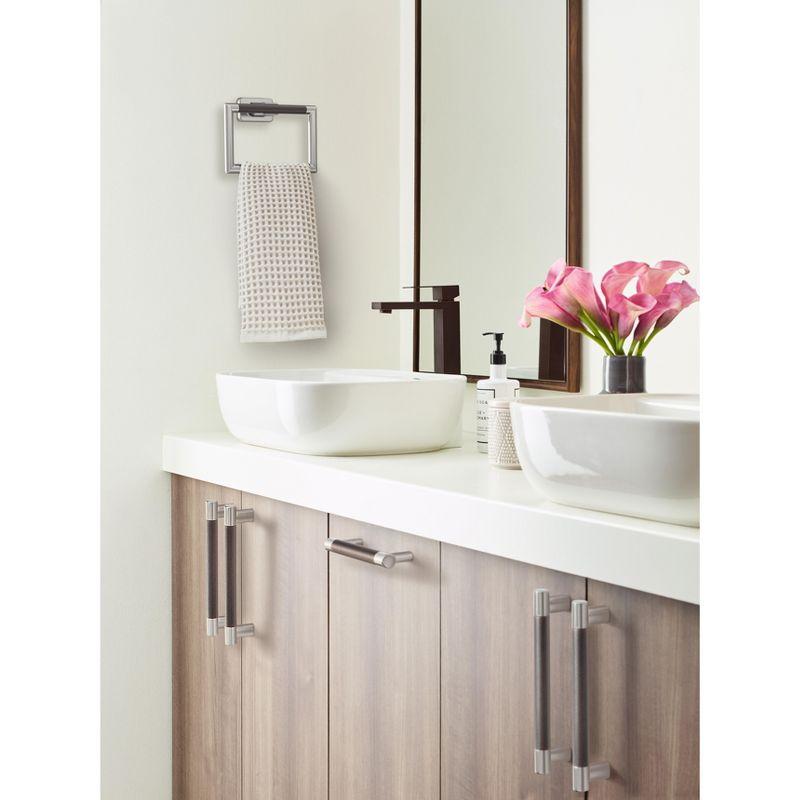 Amerock Esquire Brushed Nickel/Oil-Rubbed Bronze Closed Towel Ring