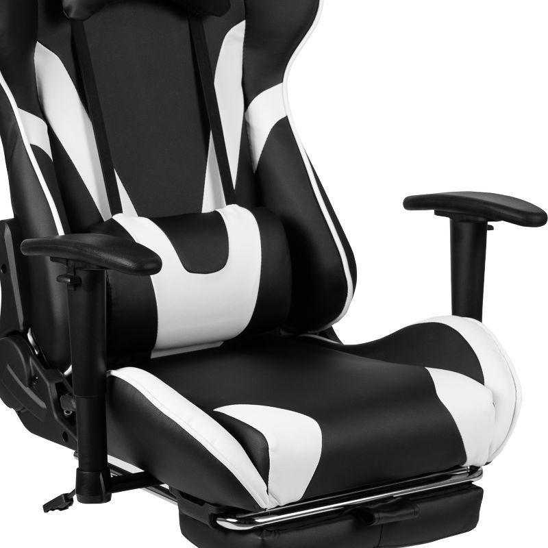 Flash Furniture Gaming Desk and Footrest Reclining Gaming Chair Set with Cup Holder and Headphone Hook