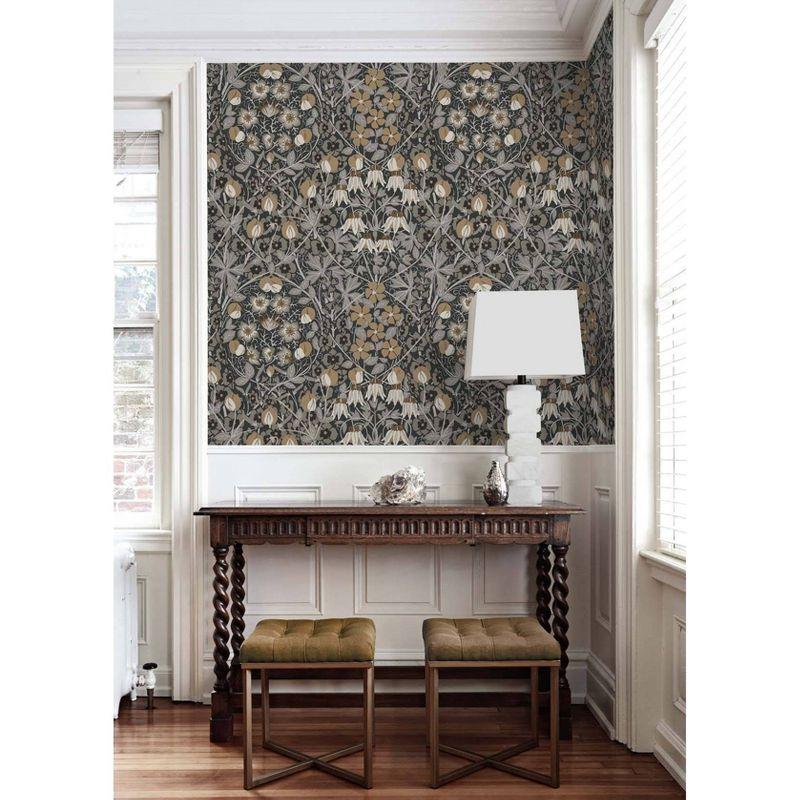 NextWall Tulip Garden Peel and Stick Wallpaper: Vintage Floral, Repositionable, Washable, Self-Adhesive, 30.75 Sq Ft Coverage