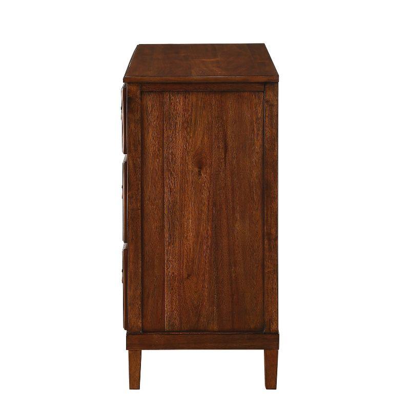 Comfort Pointe Cambridge Dresser Brown: Transitional Style, Metal Glides, Safety Stops, No Assembly Required