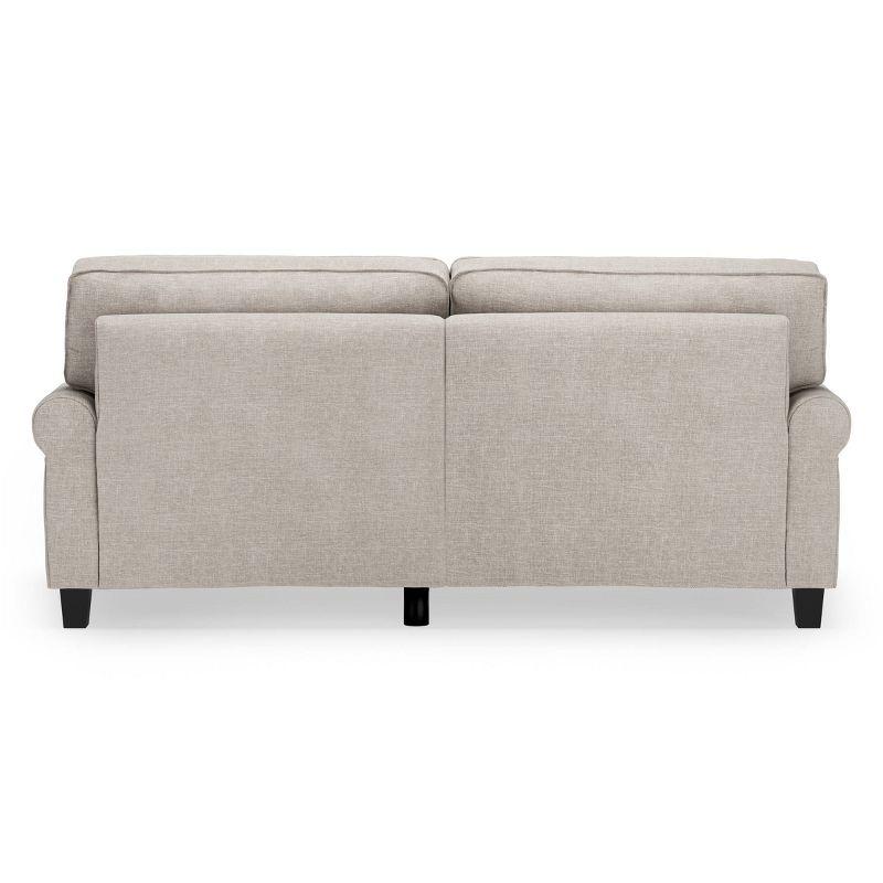 Serta Copenhagen 78" Rolled Arm Sofa, Easy Care Fabric, Soft Pillow Back, Pocket Coil Seat Cushions