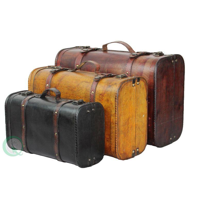 Vintiquewise Colored Vintage Style Luggage Suitcase/Trunk