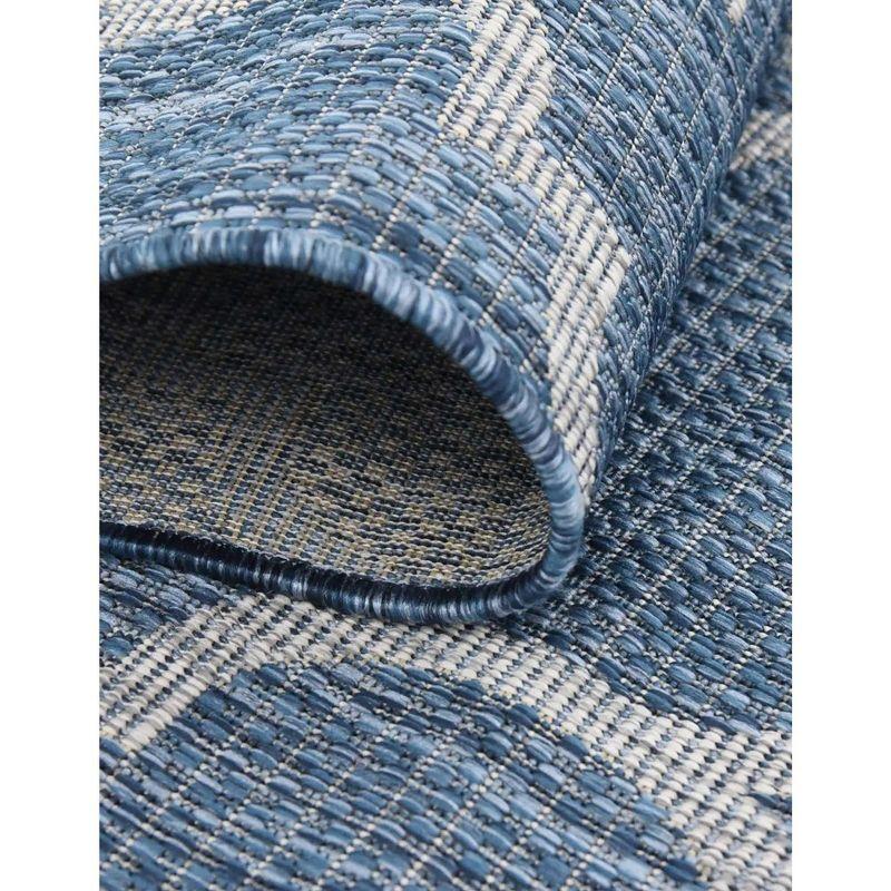 Unique Loom 8' 0 x 11' 4 Rectangle Indoor/Outdoor Trellis Navy Blue Area Rug
