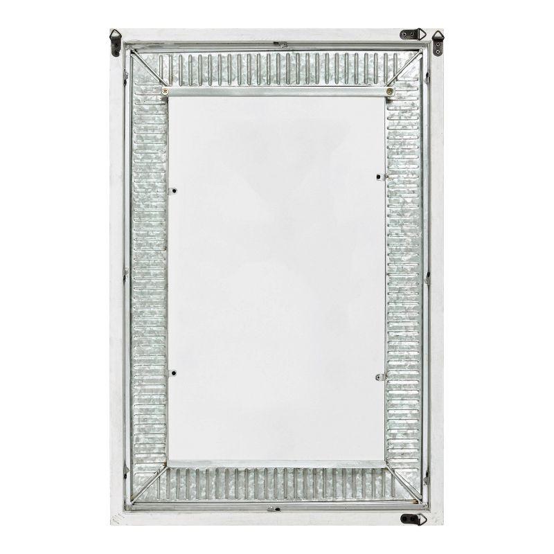 20" x 29.7" Deely Rectangle Wall Mirror White - Kate & Laurel All Things Decor: Modern Style, No Assembly, Wood Frame