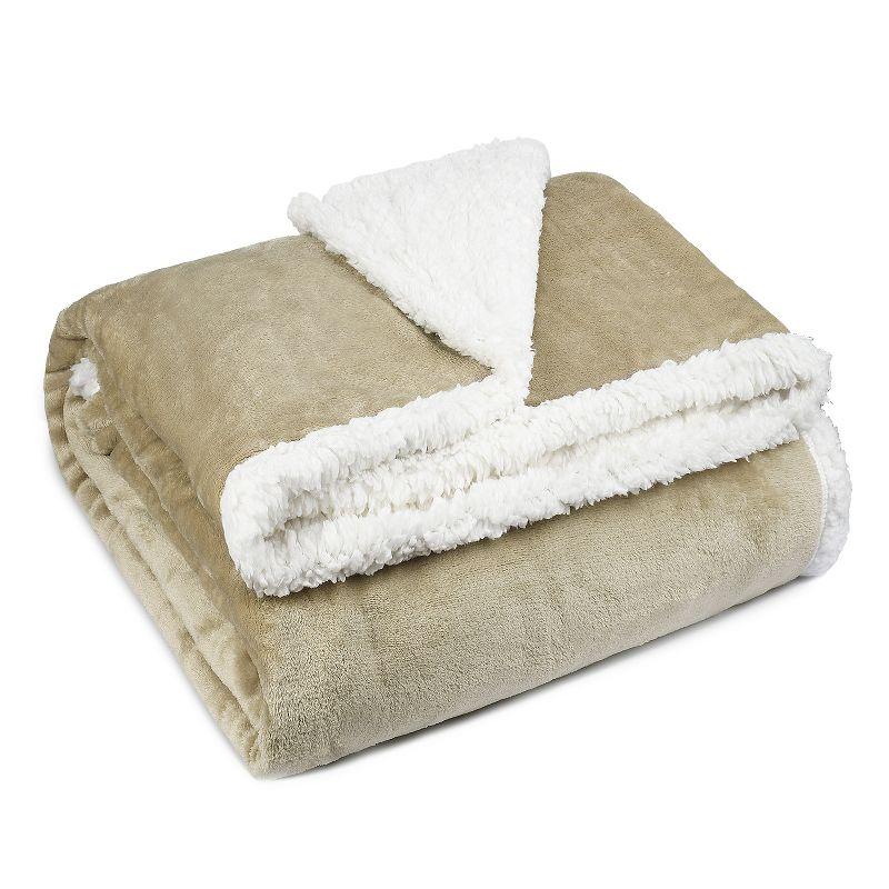 Catalonia Fleece Throw Blanket, Super Soft Mink Plush Couch Blanket, TV Bed Fuzzy Blanket, Fluffy Comfy Warm Heavy Throws, Comfort Caring Gift, Blue