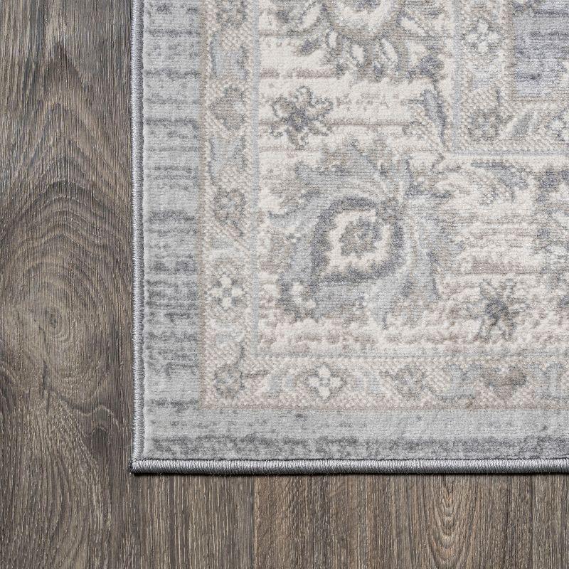 3' X 5' Modern Persian Vintage Moroccan Traditional Area Rug, Light Gray - JONATHAN Y