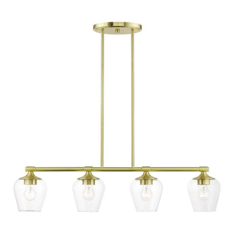 Livex Lighting Willow 4 - Light Chandelier in  Satin Brass