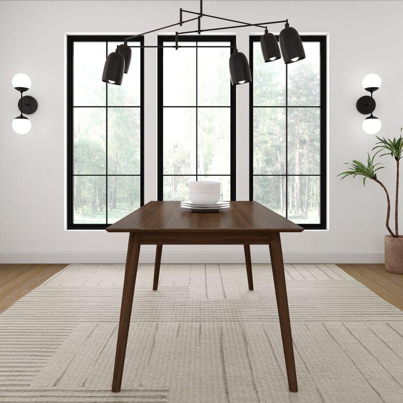 Plank+Beam 72" Mid Century Modern Dining Table, Solid Wood Kitchen & Dining Room Table for 6, Walnut