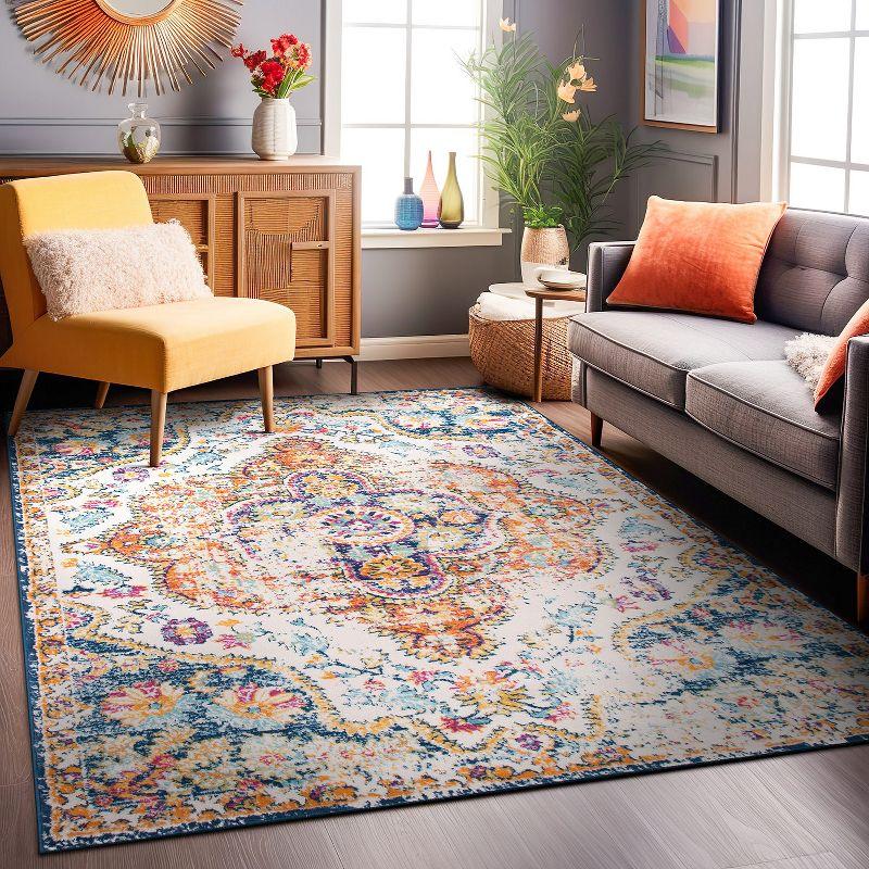 World Rug Gallery Distressed Vintage Bohemian Area Rug