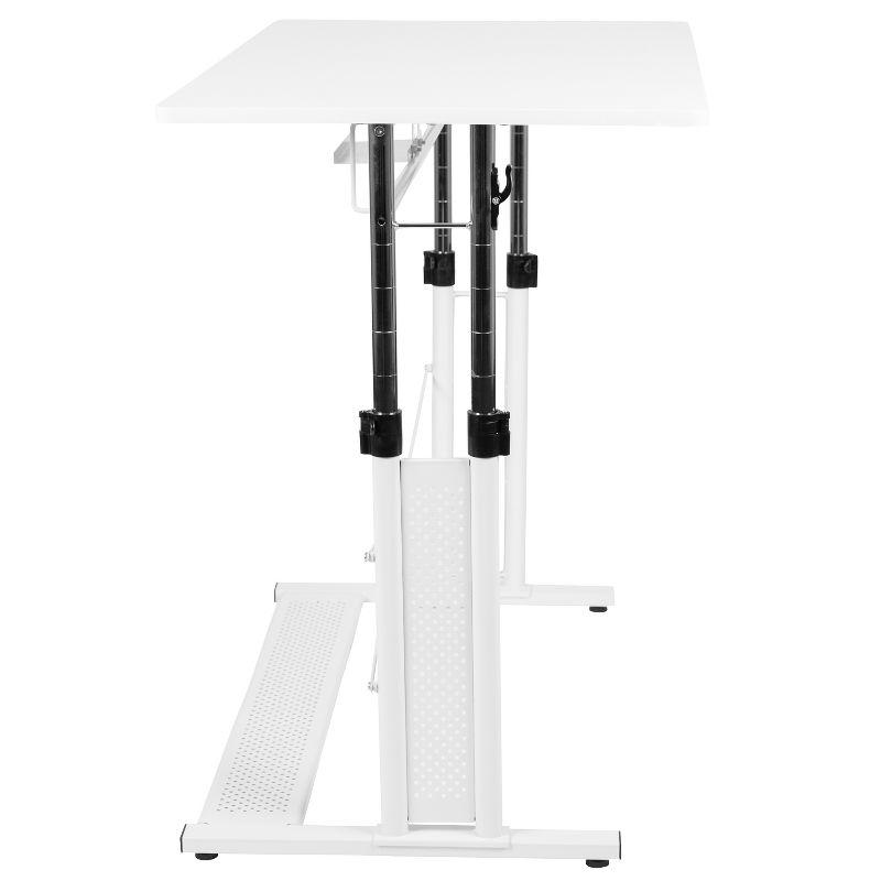 Flash Furniture Height Adjustable (27.25-35.75"H) Sit to Stand Home Office Desk