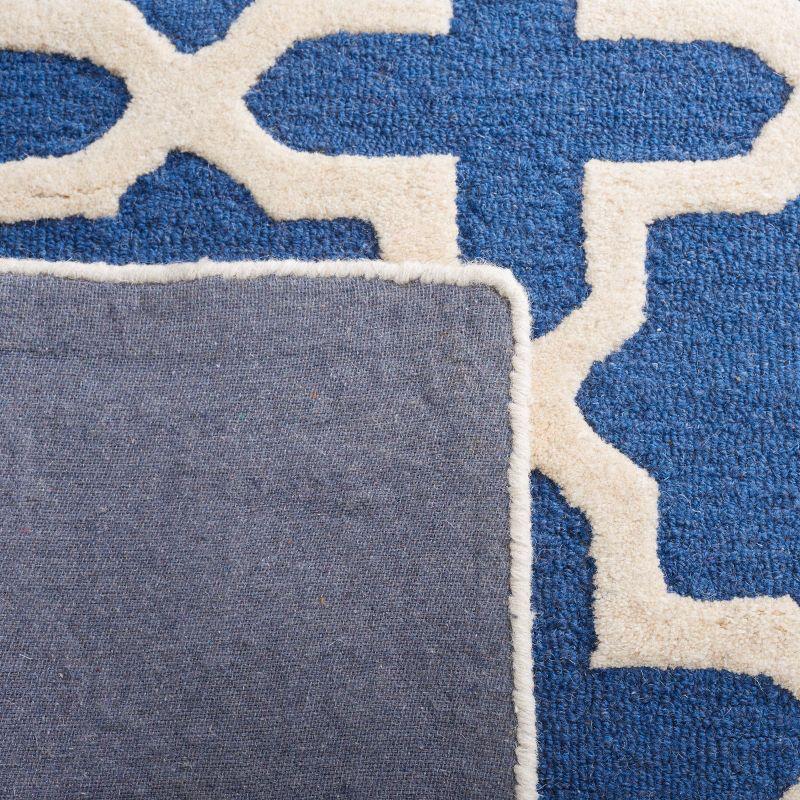 Cambridge CAM125 Tufted Indoor Area Rug - Navy Blue/Ivory - 4'x4' - Safavieh