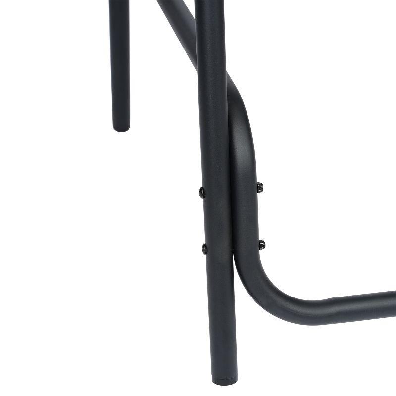 Emma and Oliver Indoor/Outdoor Restaurant Style Rattan Barstool in Black