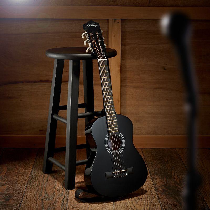 Ashthorpe 30-Inch Beginner Acoustic Guitar - Black, Basic Starter Kit with Gig Bag and Accessories
