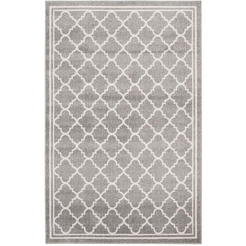 Amherst AMT422 Power Loomed Indoor Area Rug - Dark Grey/Beige - 4'x6' - Safavieh