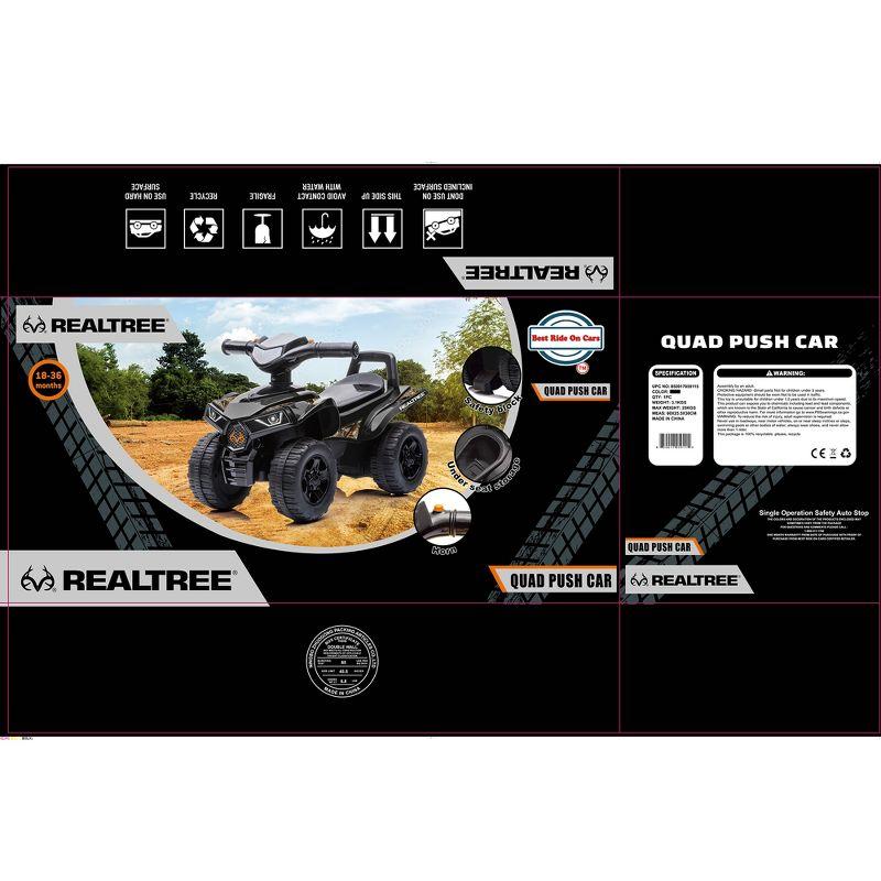 RealTree: Quad Push Car - Black - Foot-To-Floor Ride-On Toy,12mo+
