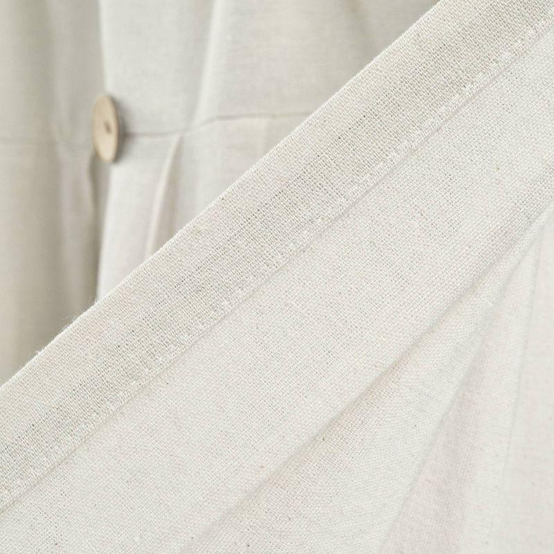 Linen Button Cotton Blend Tailored Window Valance