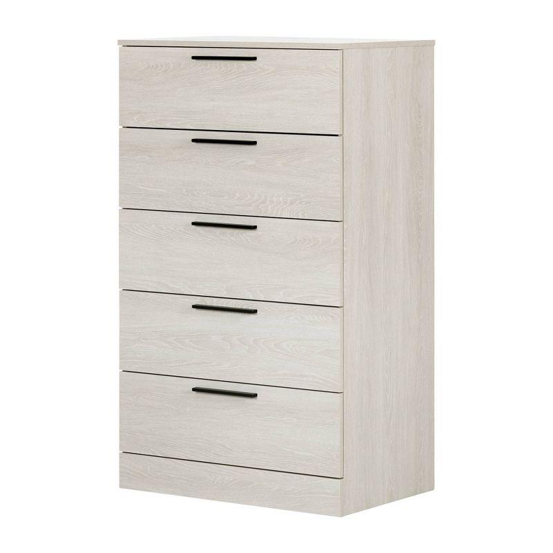 Winter Oak 5-Drawer Modern Tall Chest