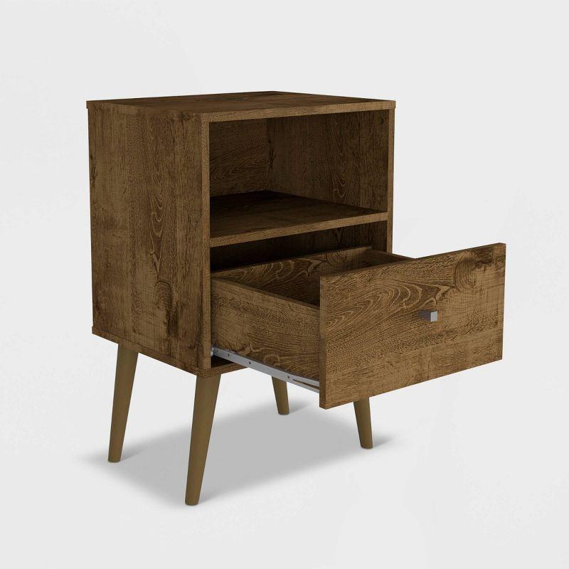 Liberty 1.0 Mid Century Modern Nightstand Brown - Manhattan Comfort