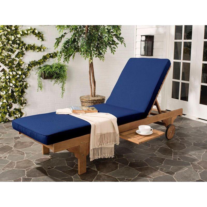 Newport Chaise Lounge Chair With Side Table  - Safavieh