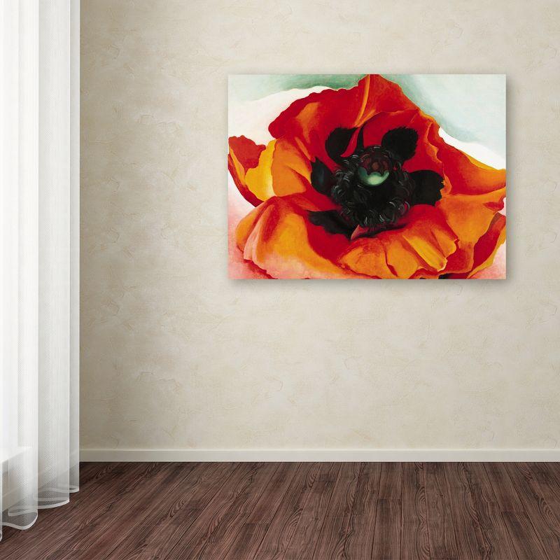 Trademark Fine Art -Georgia O'Keefe 'Poppy' Canvas Art - 24''x32''