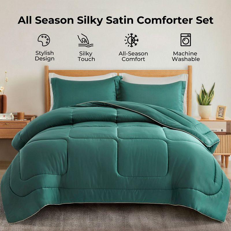 Satin Twill Comforter Set (Set of 3)