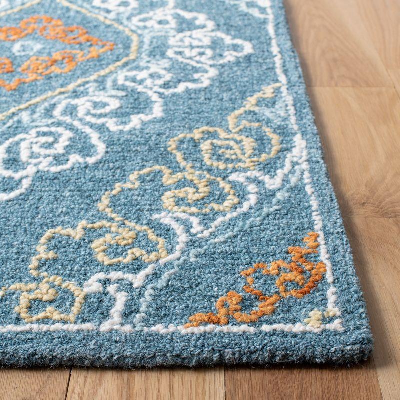 Blossom BLM606 Hand Tufted Area Rug - Blue/Yellow - 4'x6' - Safavieh.
