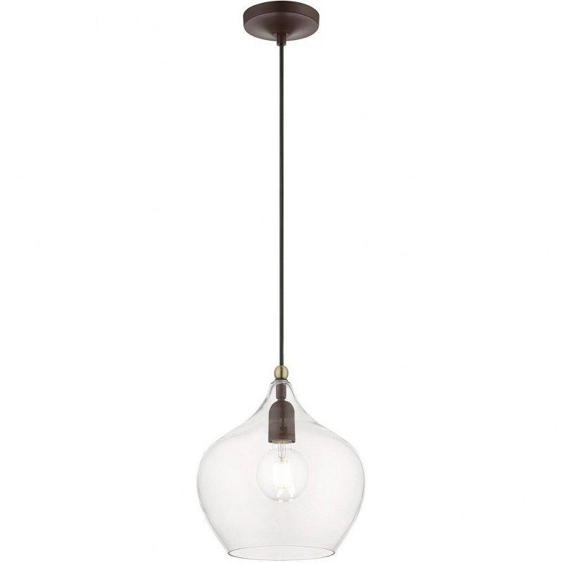 Livex Lighting Aldrich 1 - Light Pendant in  Bronze/Antique Brass