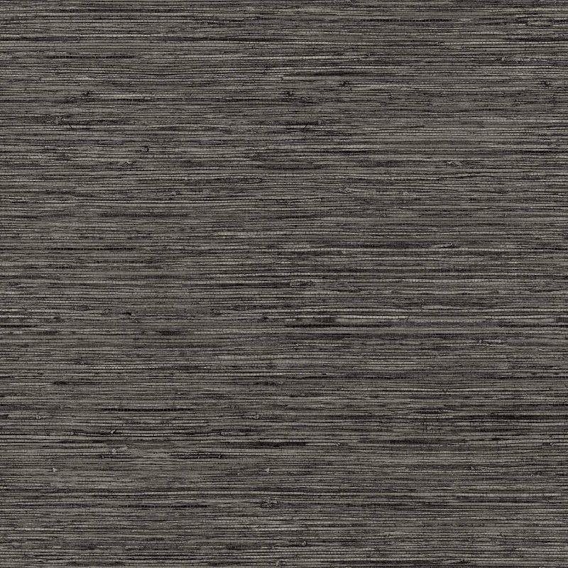 Dark Gray Grasscloth Peel and Stick Wallpaper Roll