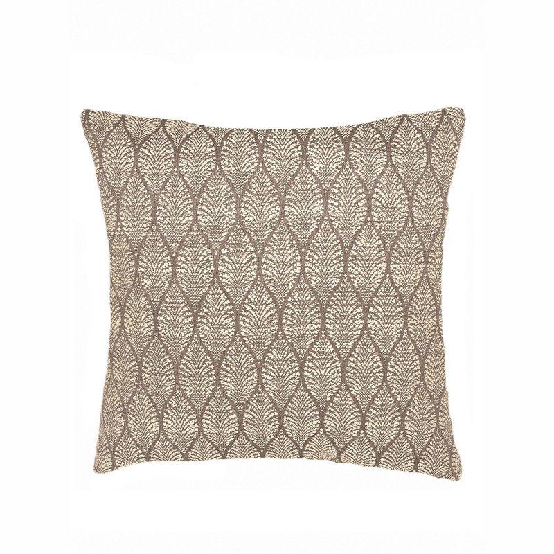 Summer Flora Mocha Dralon Acrylic Indoor Outdoor Pillow