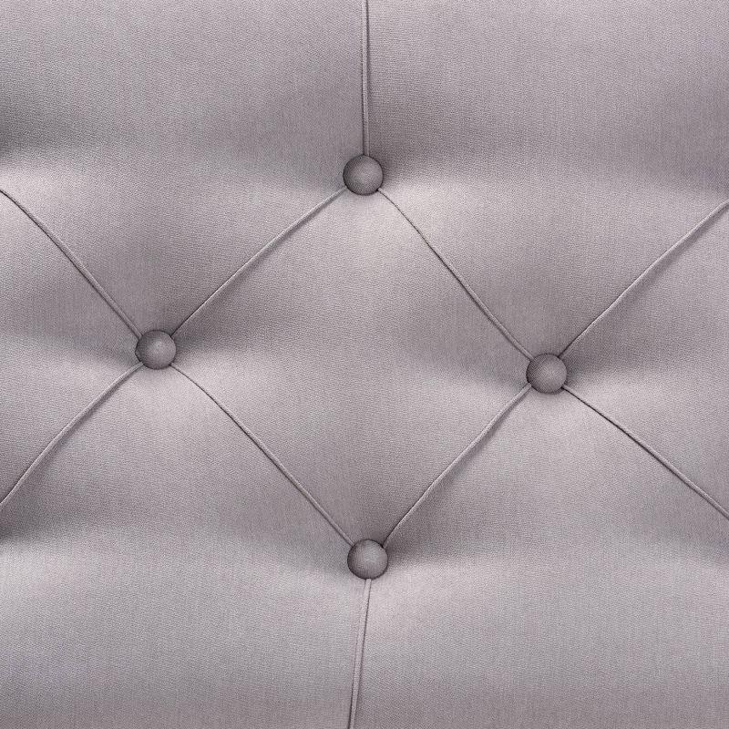 Linda Linen Fabric Upholstered Storage Bench with Shelf - Baxton Studio: Bedroom Accent Furniture