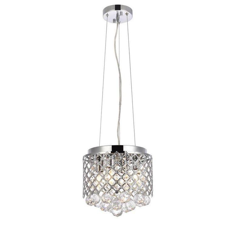 Elegant Lighting Tully 4 lights pendant in chrome