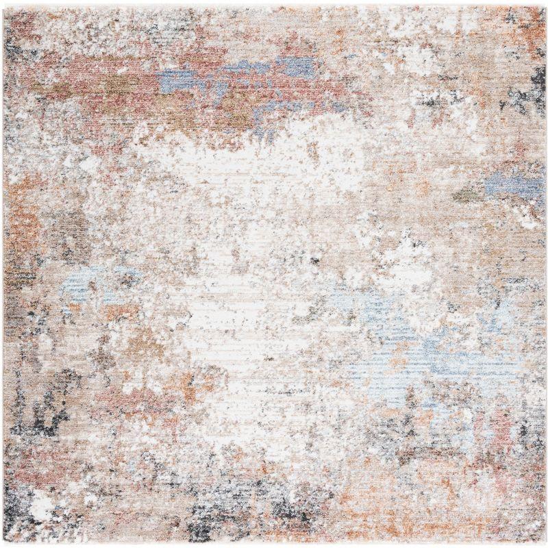 Jasmine JSM341 Power Loomed Area Rug - Beige/Light Blue - 5'3"x5'3" - Safavieh.