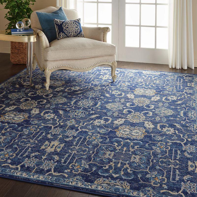 Nourison Grafix GRF24 Indoor only Area Rug - Navy 2' x 4'