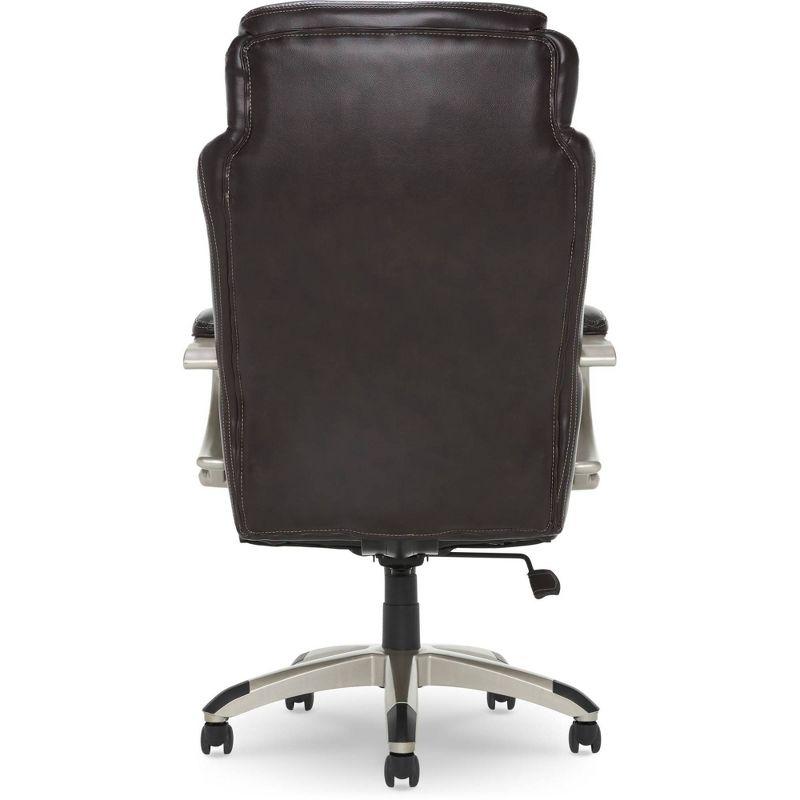 Serta Dayton Big and Tall Executive Office Chair with AIR Technology, Brown Bonded Leather