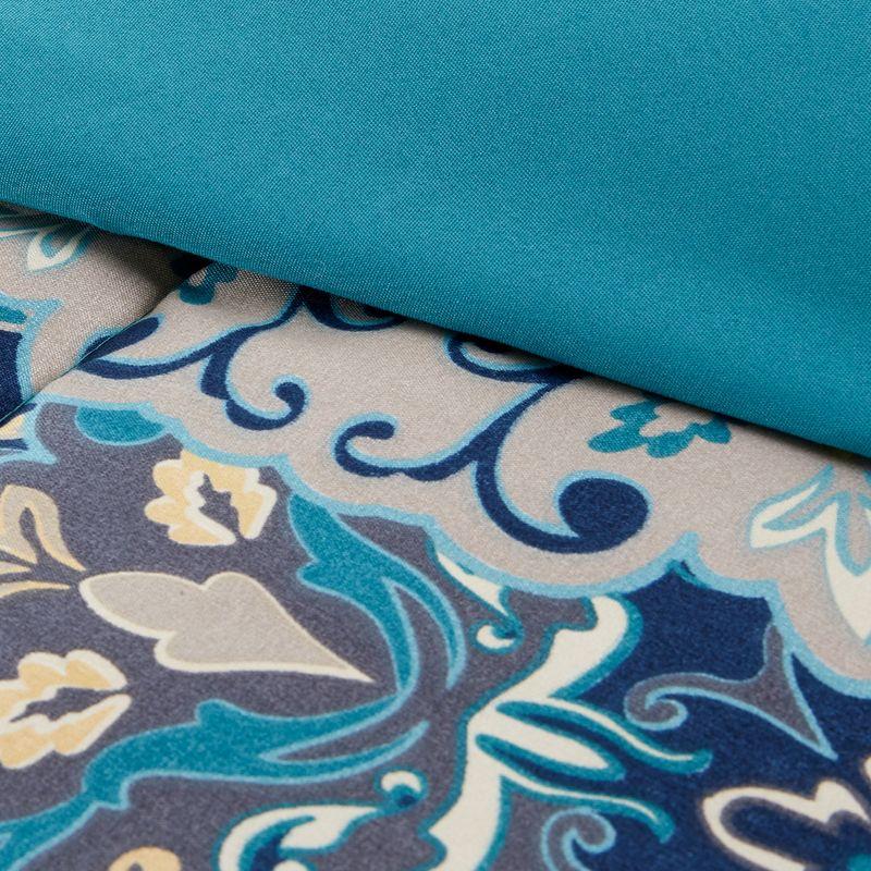 Modern Threads Modern Threads - Granada Collection Comforter Set - Reversible Microfiber - Elegant Printed 8-Piece Bed Set - Includes Comforter, Sheets, Shams, & Pillow - Luxurious Bedding