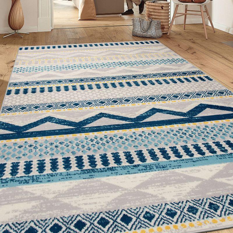 World Rug Gallery Boho Geometric Area Rug