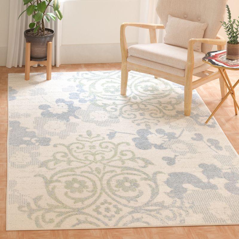 Adirondack ADR114 Machine Made Indoor Area Rug - Ivory/Blue - 6'x9' - Safavieh