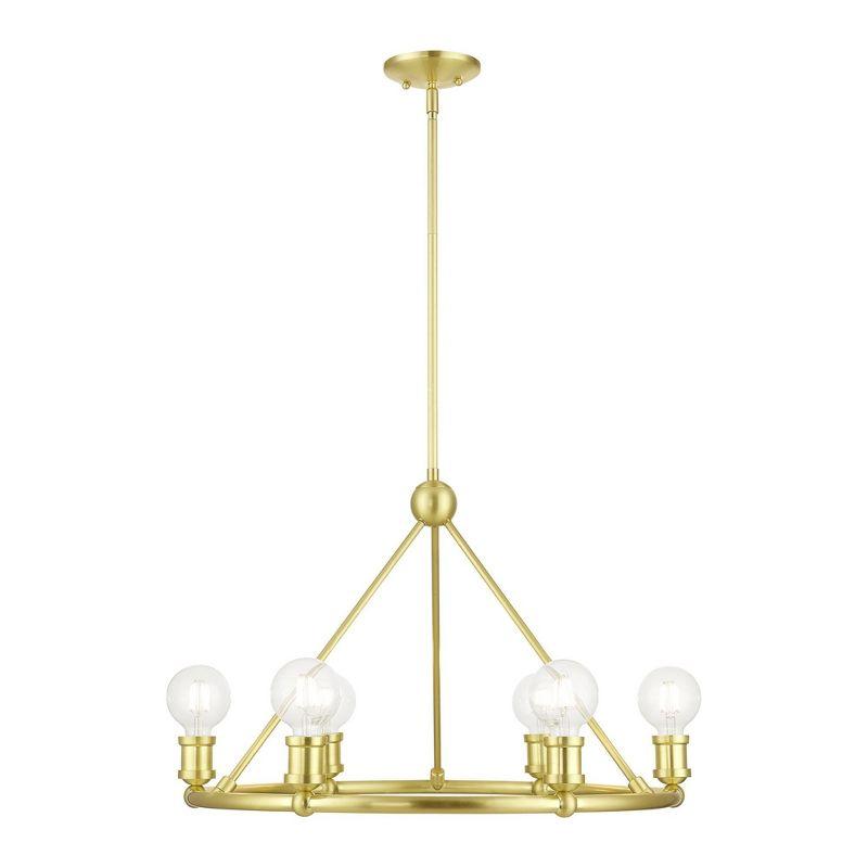 Livex Lighting Lansdale 6 - Light Chandelier in  Satin Brass