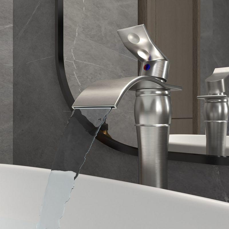 BWE Waterfall Single Hole Single-Handle Vessel Bathroom Faucet With Pop-up Drain Assembly