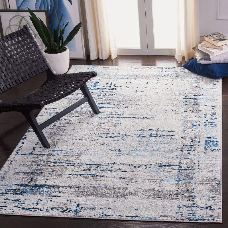 Amelia ALA271 Machine Made Indoor Area Rug - Grey/Blue - 5'-5"x7'-7" - Safavieh